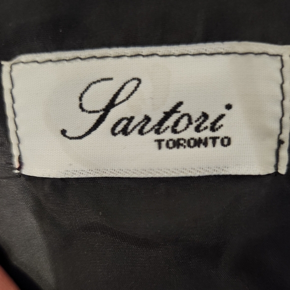 Vintage Navy Blue Tuxedo Style Trench Coat - Picture 6 of 6